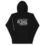 Unisex Hoodie - white logo with sleeve design