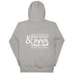 Unisex Hoodie - back & front logo in white