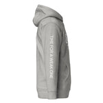 Unisex Hoodie - white logo with sleeve design