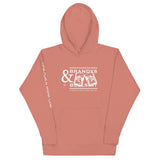 Unisex Hoodie - white logo with sleeve design