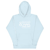 Unisex Hoodie - white logo with sleeve design