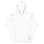 Unisex Hoodie - white logo with sleeve design